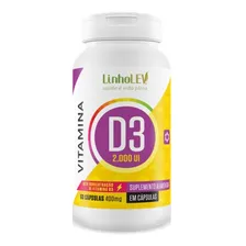 Vitamina D3 2000ui 400mg 60 Cápsulas - Linho Lev Sabor Sem sabor Foto  mini 1