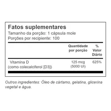 Vitamina D3 5000 Ui - 100 Softgels Importada Vitacost Foto mini  2