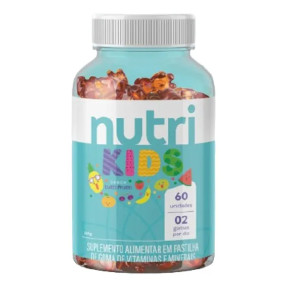 Vitamina De Imunidade Infantil Suplemento Nutri Kids Em Goma Sabor Tutti Fruti Foto 1