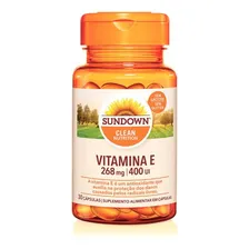 Vitamina E 400ui Sundown Naturals 30 Cápsulas e400 268mg Suplemento Alimentar Foto  mini 1