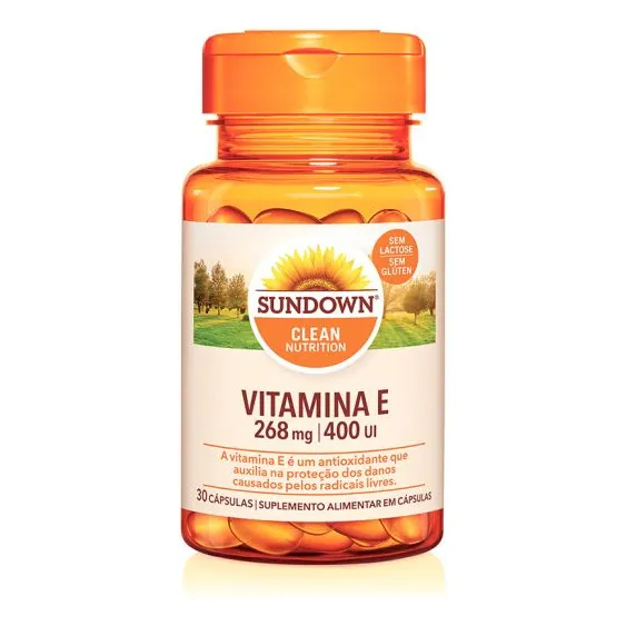 Vitamina E 400ui Sundown Naturals 30 Cápsulas e400 268mg Suplemento Alimentar Foto 1