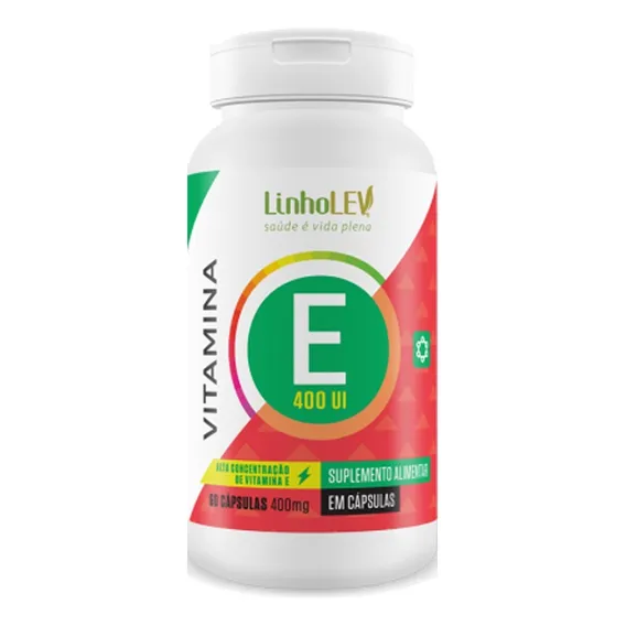 Vitamina E Suplemento 400mg 2 X 60 Cápsulas - Linho Lev Foto 1