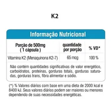 Vitamina K2 Mk7 120 Cápsulas Natural Green Sabor Sem Sabor Foto mini 2