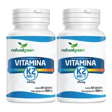 Vitamina K2 Mk7 120 Cápsulas Natural Green Sabor Sem Sabor Foto mini 1