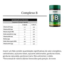 Vitaminas Complexo B- B1, B2, B3, B5, B6, B7,b9 E B12 Ekobé Sabor Sem sabor Foto mini 2