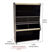 Vitrine Expositora Vasca De PĆ£o 1,20m P/ Padaria E Mercearia Cor Amarelo Foto mini 4
