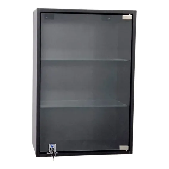 Vitrine Mdf Porta Vidro Bombonieres Perfumarias Cosméticos Cor Preto Foto 1
