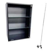 Vitrine Mdf Porta Vidro Bombonieres Perfumarias Cosméticos Cor Preto Foto mini 2
