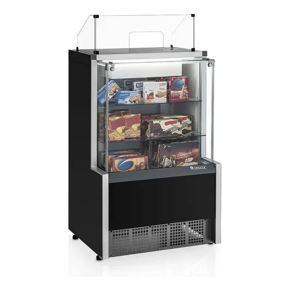 Vitrine Neutra Caixa Mpxa-075r Pr Preta Linha Aurora Gelopar Cor Preto Foto 1