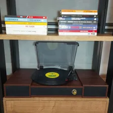 Vitrola Toca Discos Antigo De Vinil Retr么 Bivolt Aparelho De Som Conector Bluetooth 02 Caixas De Som Externa Vintage 127/220v Foto mini 4