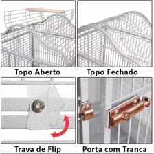 Viveiro Chale Medio Passaro Calopsita Papagaio Ring Neck Cor Branco Foto mini  2