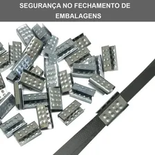 Viver Embaalgens Grampo Selo Metálico Para Fitas Arquear Pp 16Mm Com 5 Kg 16 mm 1 mm Foto  mini 1