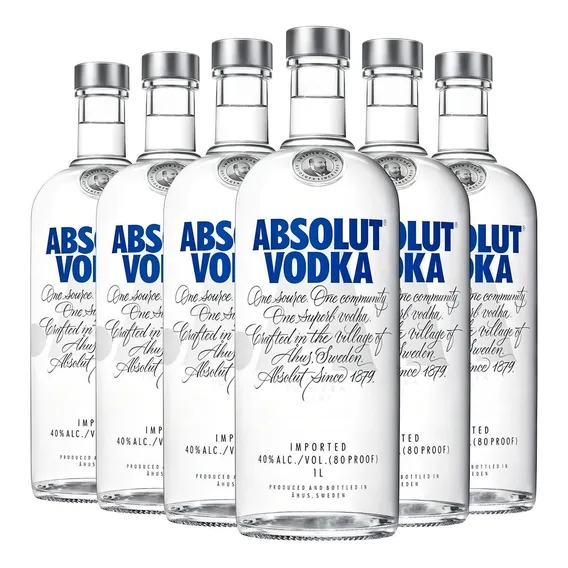 Vodka Absolut Caixa 1 L Pacote X 6 Foto 1