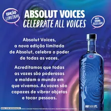 Vodka Destilada Absolut Voices Garrafa 1l Foto mini 1