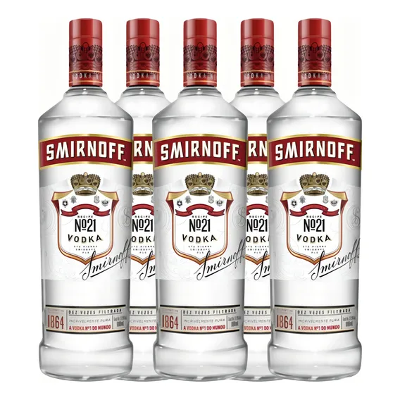 Vodka Smirnoff Vodka de tradicional 998 pacote x 5 Foto 1