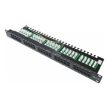 Voice Panel 50 Portas Rj45 Padrão Rack Telecom Cat3 Foto mini 2