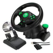 Volante Controle Xbox 360 / Ps3 / Ps2 / Pc Usb Knup Kp-5815a Preto Foto  mini 1
