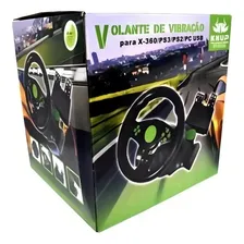 Volante De Vibração Gamer Pro Kp-5815a P/ Xbox360 Pc Ps2 Ps3 Cor Preto Foto mini 4