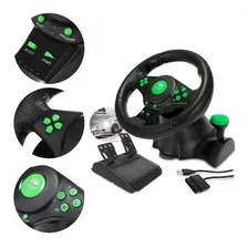 Volante De Vibração Gamer Pro Kp-5815a P/ Xbox360 Pc Ps2 Ps3 Cor Preto Foto mini 3