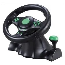 Volante De Vibração Gamer Pro Kp-5815a P/ Xbox360 Pc Ps2 Ps3 Cor Preto Foto mini 2