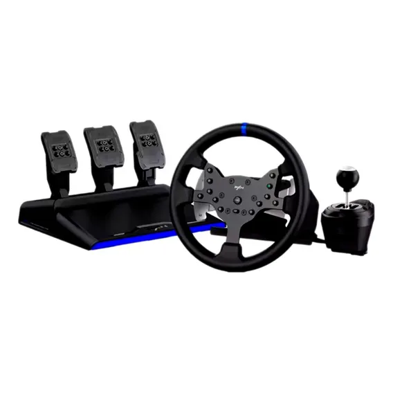 Volante Gamer V99 Controle Driving Direção Force Feedback Foto 1