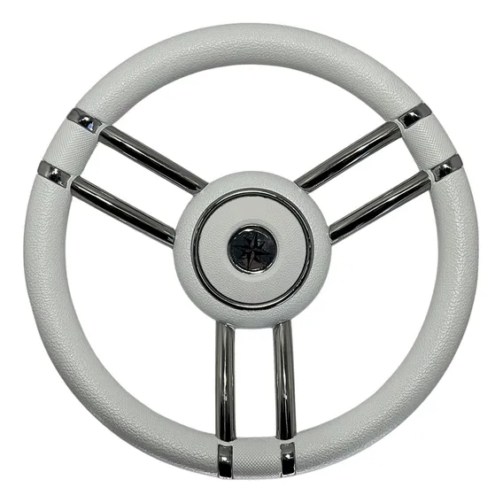 Volante Savoretti Branco 350mm Barco Lancha Foto 1