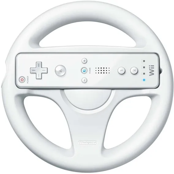 Volante Wii Wheel Nintendo Wii Original Branco Foto 1