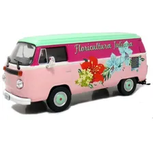 Volkswagen Kombi T2 Floricultura Juliana Serv Do Brasil 1 43 Cor Rosa+roxo+verde Foto  mini 1