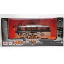 Volkswagen Van Samba Kombi Harley-davidson 1/24 Maisto Foto mini 1