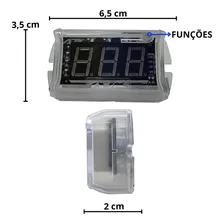 Voltímetro Ajk Transparente Sequenciador Digital Remote Medidor Bateria Foto mini  3