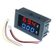 VoltÃmetro AmperÃmetro Medidor Digital Led 10a 12v 24v 100v Foto mini 2
