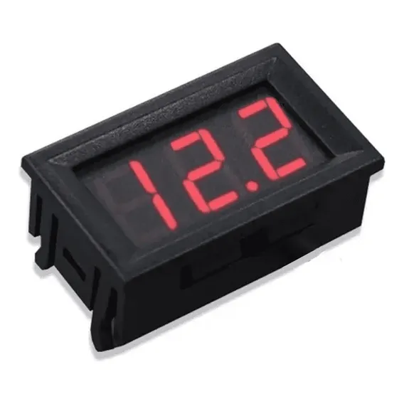 VoltÃmetro Digital 12v 24v Bateria Som Automotivo Carro Foto 1