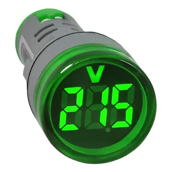 VoltÃmetro Digital 22mm Verde De 20-500vca - Ad22-22vs-g Foto 1