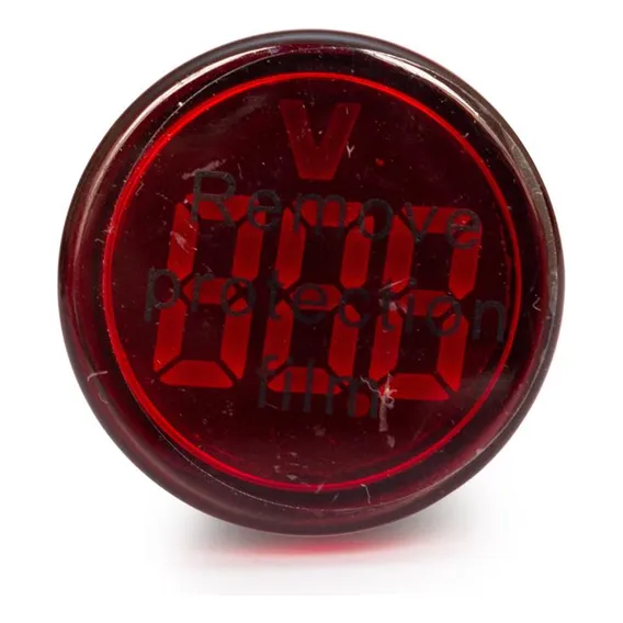 Voltímetro Digital Ac 12-500v 22mm Vermelho Lkkn52 Lukma Foto 1