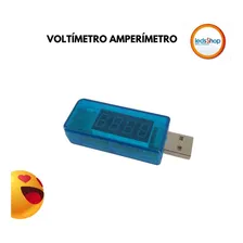 VoltÃmetro E AmperÃmetro Usb Digital, Testador De Voltagem Foto mini 3