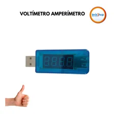 VoltÃmetro E AmperÃmetro Usb Digital, Testador De Voltagem Foto mini 2