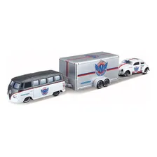 Vw Van Samba Kombi + Beetle Fusca - Team Haulers 1/64 Maisto Foto mini  2