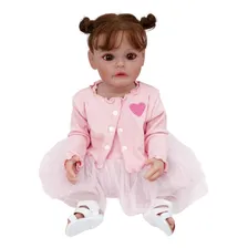 VXN Boneca Bebe Reborn Boneca Silicone Realista Alice Boneca 55CM pintada Foto mini 3