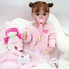 VXN Boneca Bebe Reborn Boneca Silicone Realista Alice Boneca 55CM pintada Foto mini 4