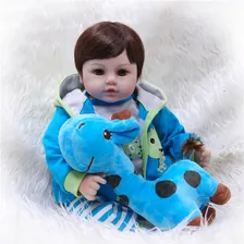 VXN Boneco Silicone Reborn Menino BebĂȘ Reborn Realista 48 Cm Foto mini 4