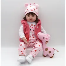 VXN Reborn Menina Bebe Reborn Boneca Realista Silicone 48cm Foto mini 4