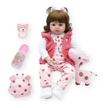 VXN Reborn Menina Bebe Reborn Boneca Realista Silicone 48cm Foto mini 2