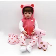 VXN Reborn Menina Bebe Reborn Boneca Realista Silicone 48cm Foto mini 3