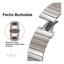 Watch Shop Aço inox Elos Cor Prata Pulseira Em Aço Inox Para Apple Watch 10 ultra 45 46 49mm Foto mini 3