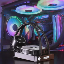 Water Cooler 120mm 1 Fan Rgb Para Cpu Processador Intel Amd Foto mini  3