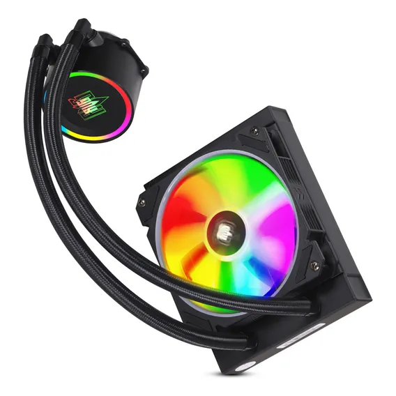 Water Cooler 120mm 1 Fan Rgb Para Cpu Processador Intel Amd Foto 1