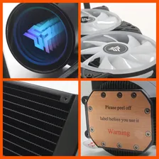 Water Cooler Duplo 240mm Led Rgb Cpu Intel Lga1700 Amd Am5 Foto mini 2