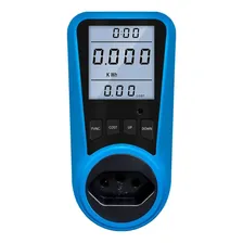 Wattímetro Digital Ac Medidor Consumo Energia Plug Brasil Azul/preto - Bivolt Foto  mini 1