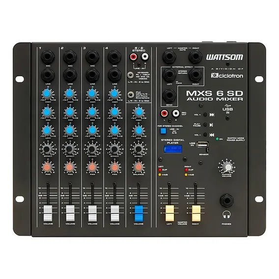 Wattsom / Ciclotron - Mxs 6 Sd ¨ Mesa De Som 6 Canais C/usb Foto 1