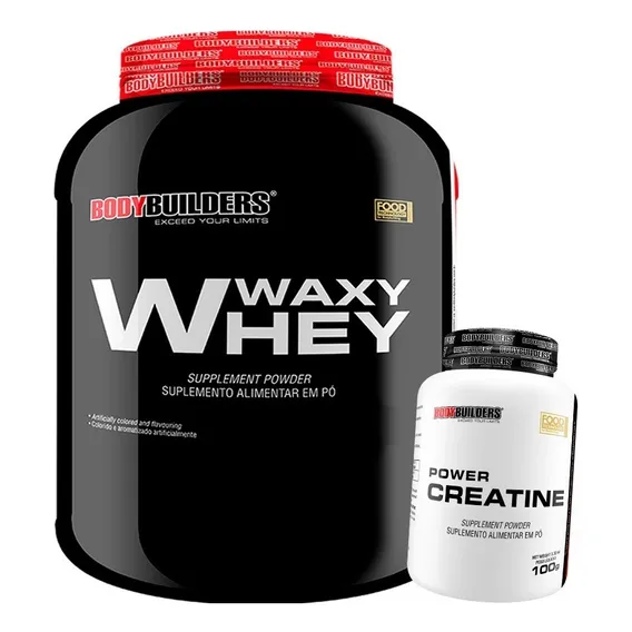 Waxy Whey Protein 2kg + Creatina - Bodybuilders Sabor Morango Foto 1